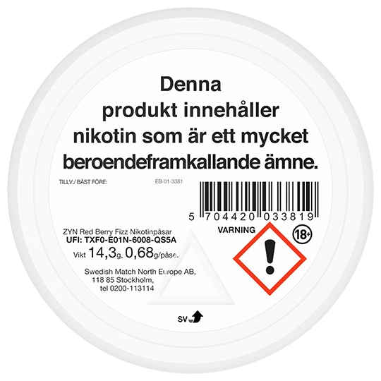 ZYN Red Berry Fizz Slim Extra Strong