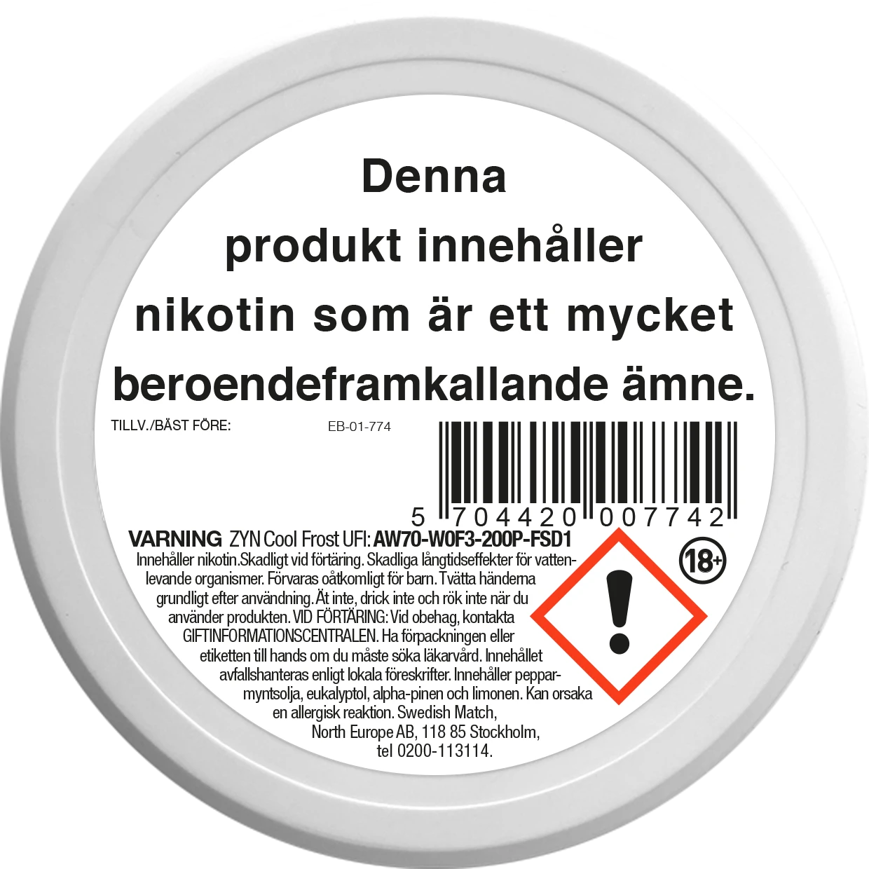 ZYN Cool Frost Slim Strong