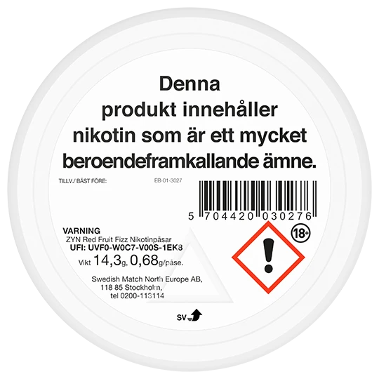 ZYN Red Fruit Fizz Slim Strong