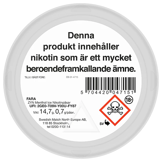 ZYN Menthol Ice Slim Super Strong