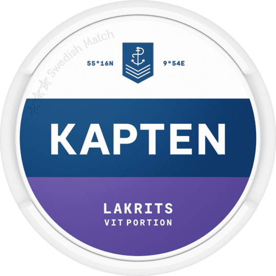 Kapten Lakrits Vit Portion