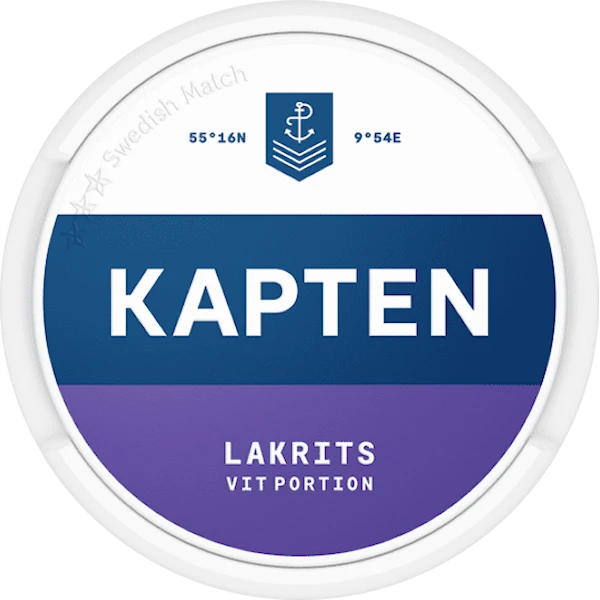 Kapten Lakrits Vit Portion