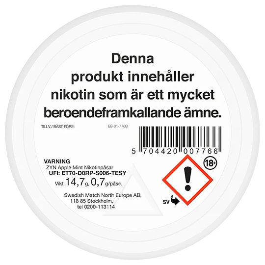 ZYN Apple Mint Slim Strong